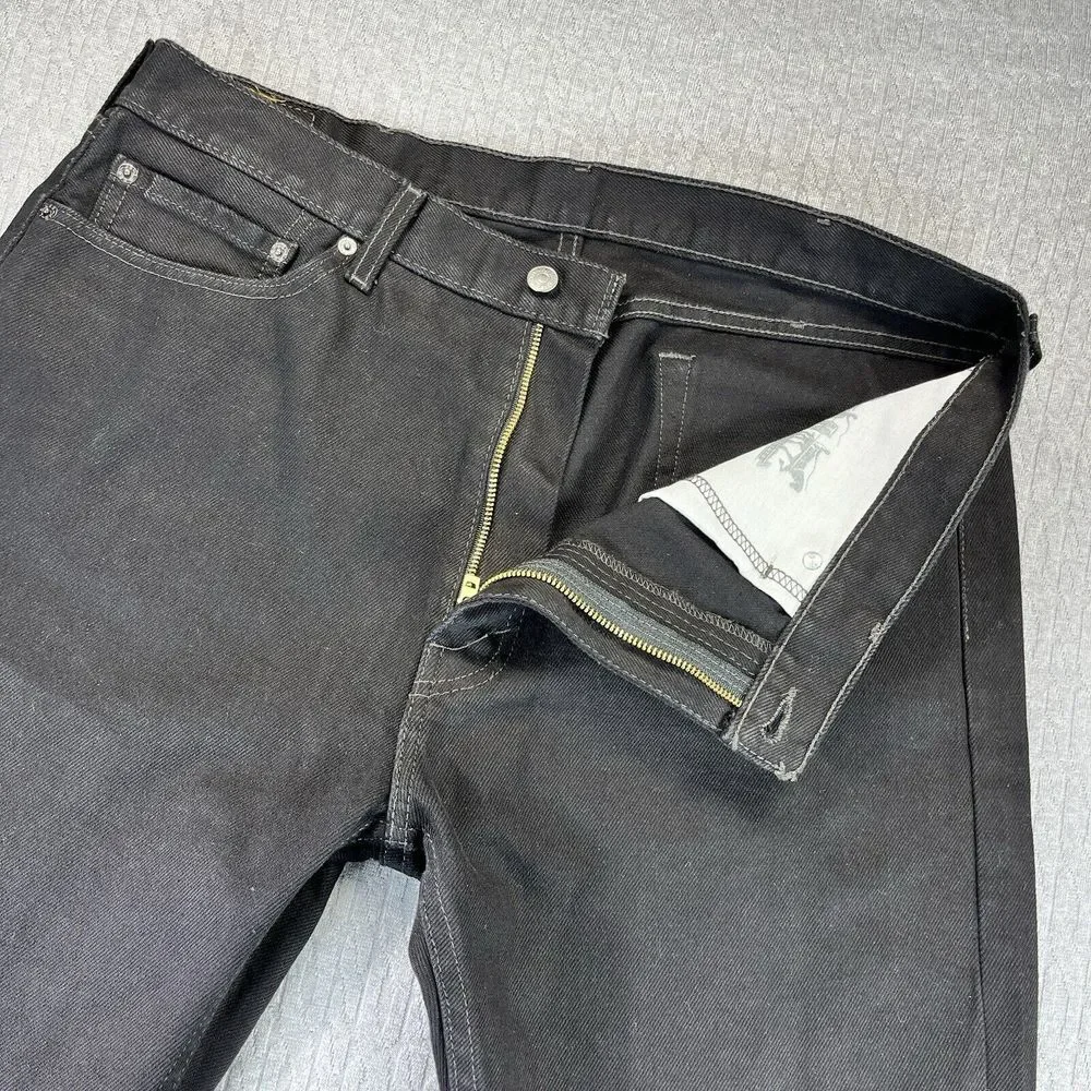 Levi's 505 Men's (38x32) black new without tags Denim Jeans bikercore pants‎